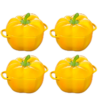 Staub Enamelled Capsicum Cocotte 0.5L - Set of 4