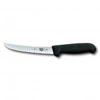 Victorinox 15cm Curved Fluted Blade Boning Knife Fibrox 5.6523.15 Black