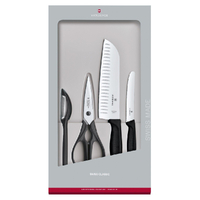 Victorinox 4 Piece Kitchen Classic Knife Set Gift Boxed 4pc | Black