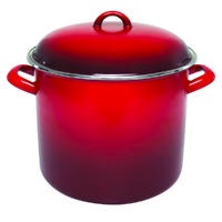 Chasseur Stock Pot Enamel On Steel Large 24cm / 14L Red