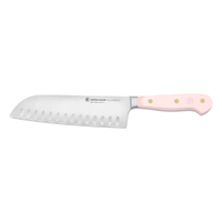 Wusthof Classic Santoku with Hollow Edge Knife 17cm Pink Himalayan Salt