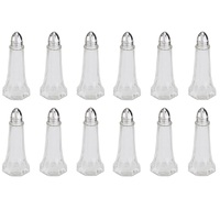 12 x Glass Salt and Pepper Shakers Tower 30ml