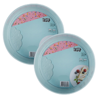 Tasty Non Stick 24cm Round Springform Round Cake Tin | 2 Pack