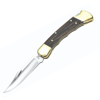 Buck Knives Folding Hunter with Grooved Handle Woodgrain | 110BRSFG