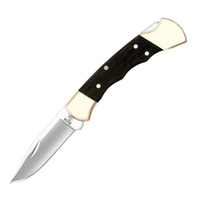Buck Knives Folding Hunter with Grooved Handle Ebony Wood | 112BRSFG