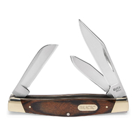 Buck Knives Stockman 3 Blade Pocket Knife with Woodgrain Handle| 371BRS