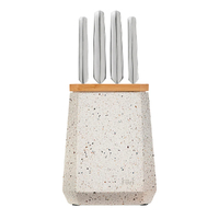 Furi Pro Stone 5pc Knife Block Set Azure Terrazzo 5 Piece