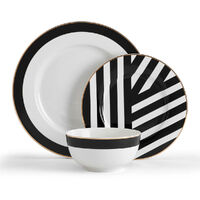 Mikasa Luxe Deco 12pc China Dinner Set | Set of 12 