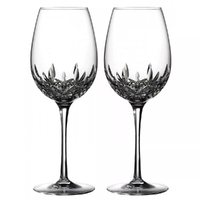 Waterford Lismore Essence Crystal Goblet Glasses | 2pc Set