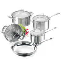 Scanpan Impact 5 Piece Cookware Set with Steamer | Stainless Steel 5pc
