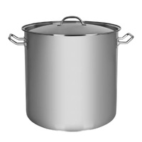 Chef Inox Elite Stockpot with Lid 400x400mm / 50L | Stainless Steel