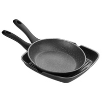 Pyrolux Pyrostone 2 Piece Frypan 26cm & Grill Pan 28cm Set | 2pc