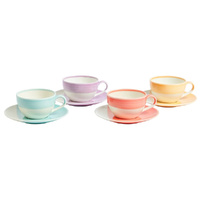 Royal Doulton 1815 Bright 4 Piece Cappuccino & Saucer Set | 256ml Mixed