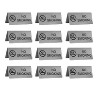 Trenton A-Frame Stainless Steel No Smoking 100 x 43mm - Set of 12