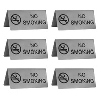 Trenton A-Frame Stainless Steel No Smoking 100 x 43mm - Set of 6