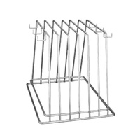 Trenton 6 Slot Chrome Plated Cutting Board Rack With Hooks