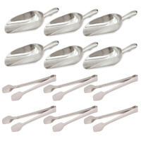 Trenton Candy Bar Serving 12 Piece Set | 6 Scoops + 6 Sugar Tongs