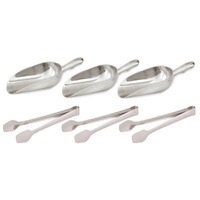 Trenton Candy Bar Serving 6 Piece Set | 3 Scoops + 3 Sugar Tongs