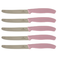 Victorinox Steak & Tomato Knife Pistol Grip 11cm Violette Serenity Set x 5 Knives