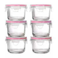 Glasslock Baby 6 Piece Round 165ml Food Container Set