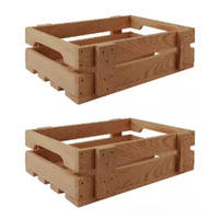 Athena Brooklyn Jersey Crate 30 x 20 x 90cm Acacia Wood | Set of 2