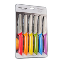 Scanpan Spectrum Serrated Steak Knife Set 6 Piece | Multi Coloured