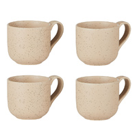 Leaf & Bean Aster 4 Piece Espresso Cup Set 100ml Natural