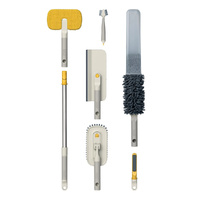 Joseph Joseph CleanTech Deep Cleaning Set W/ Extension Pole 6 Piece 