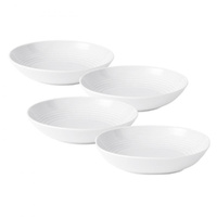 Royal Doulton Gordon Ramsay Maze White 24cm Pasta Bowl Set of 4 | 4pc
