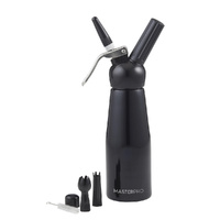 MasterPro Cream Whipper 500ml & 3 Nozzles Black