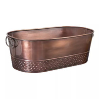 Moda Oval Beverage Tub | Antique Copper 525×290×175 mm