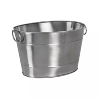 Moda Oval Beverage Tub | Satin Stainless Steel 360×270×220 mm