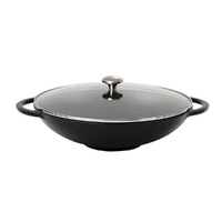 Chasseur Wok With Glass Lid 37cm / 4.5L Matte Black