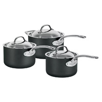Chasseur Cinq Etoiles Hard Anodised Saucepan Set 3 Piece
