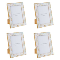 Society Home Mother of Pearl Inlay Photo Frame  5"x7" Set of 4