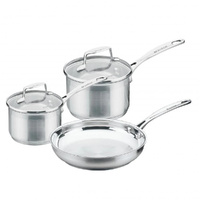 Scanpan Impact 3 Piece Cookware Starter Set | Stainless Steel 3pc