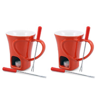 Swissmar Sweetheart 8pc Fondue Set 8 Piece Mug | Set of 2