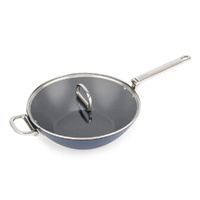 Joseph Space Non Stick Induction 32cm Wok With Glass Lid