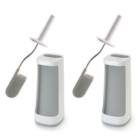 Joseph Joseph Flex Plus Toilet Brush With Storage Caddy Grey / White Set of 2