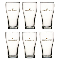 Crown Nucleated Headmaster Beer Conical Glasses 285ml | Set of 6