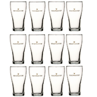 Crown Nucleated Headmaster Beer Conical Glasses 285ml | Set of 12
