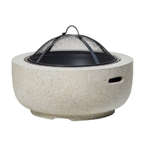 Rogue Nova Fire Pit with Cover Light Grey 38cm