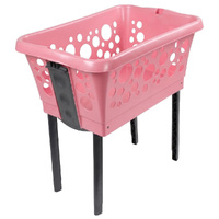 White Magic Laundry Basket on Legs Pink | 50L Capacity
