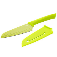 SCANPAN Spectrum Knives GREEN SANTOKU SCAN PAN Knife BNIP Colourful Knives