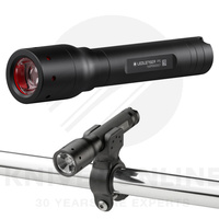 NEW LED LENSER P5 TORCH 140 LUMENS FLASHLIGHT + BIKE CLAMP ZL7799PT5