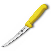 Victorinox 15cm Curved Narrow Butcher Boning Knife Fibrox 5.6608.15 Yellow