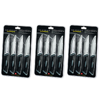 SCANPAN SPECTRUM 12PC JUMBO STEAK KNIVES KNIFE BLACK STAINLESS 12 PIECE