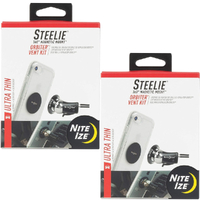 NEW 2 X NITE IZE STEELIE ORBITER VENT PHONE MOUNT MAGNETIC KIT 2 PACK