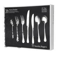 STANLEY ROGERS 56 PIECE STAINLESS STEEL MANCHESTER CUTLERY SET 56PC