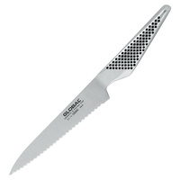 GLOBAL GS-14L UTILITY SERRATED BLADE 15CM KNIFE SCALLOPED STAINLESS STEEL JAPAN